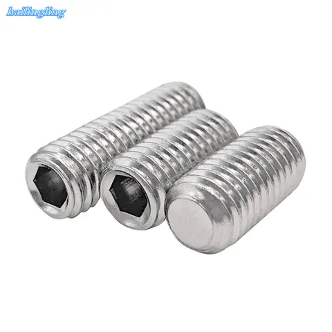 DIN 913 육각형 소켓 고정 나사 플랫 포인트 알렌 헤드 M2 M2.5 M3 M4 M5 M6 M8 M10 M12 그럽 나사 스테인레스 스틸 헤드리스 나사 Best5