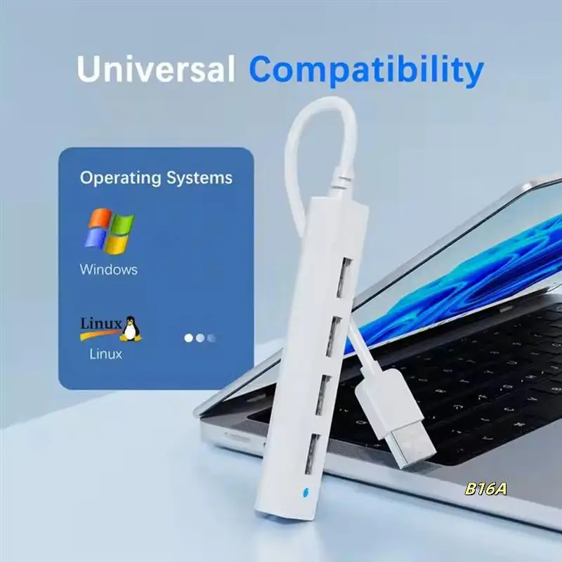 

4-портовый USB 2,0-разветвитель-удлинитель USB-концентратор USB 2,0 адаптер док-станции для мыши, клавиатуры, ПК, ноутбука