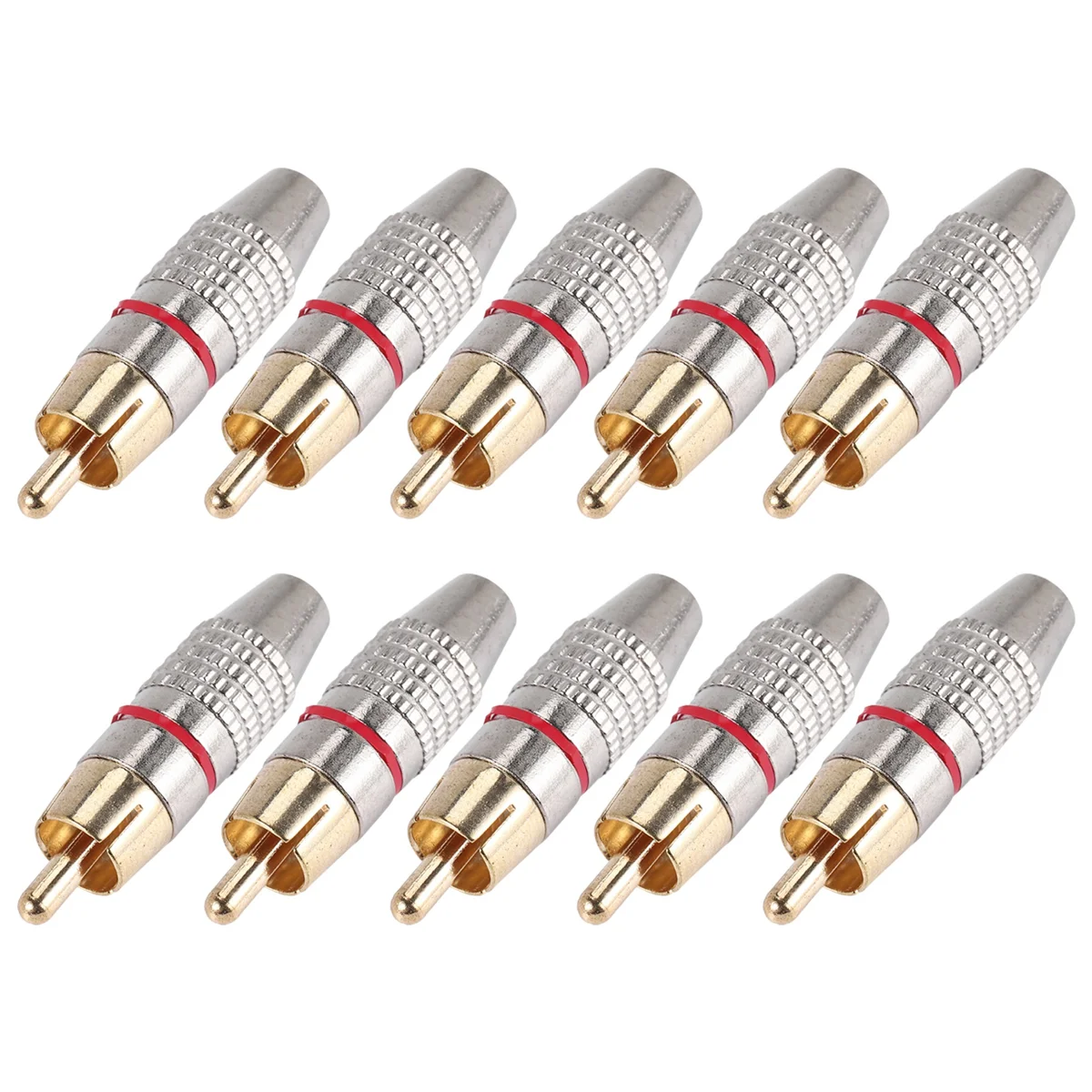 Adapter Audio Coaxial Cable Connector RCA Plug seamless 10 pcs