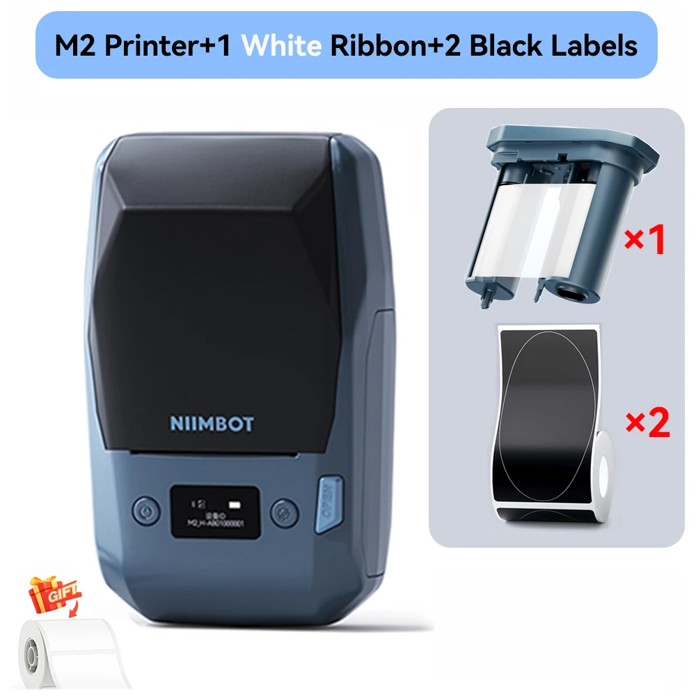 Niimbot M2 thermische overdracht labelprinter gouden/wit lint en zwarte zelfklevende wijnfles DIY-labels voor thuisbedrijven