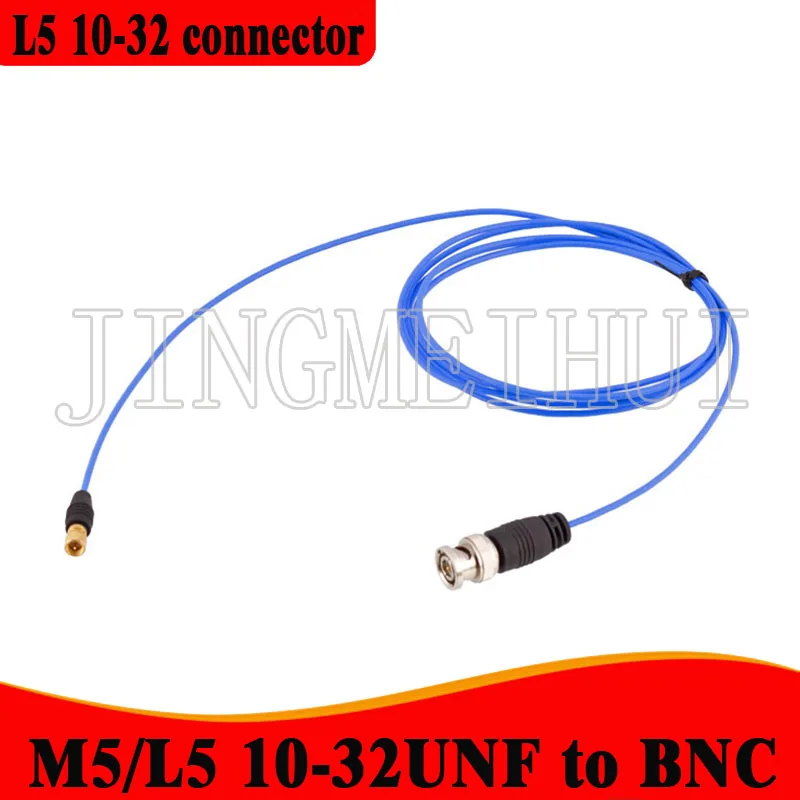 BNC to M5/L5 10-32UNF connectors for high temperature and low noise acceleration transducer vibration test connection cables