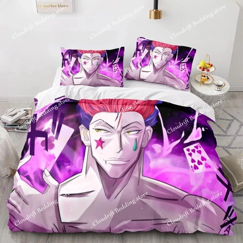 New Fashion HUNTER×HUNTER Bedding Set Single Twin Full Queen King Size Bed Set Adult Kid Bedroom Duvet Cover Sets 3D Print Anime