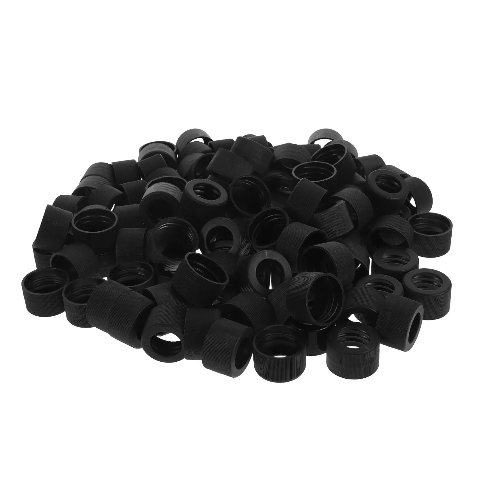 

100 pcs 28Mm Pp Screw Caps For Essential Oil Aromatherapy Bottles Perfume Spray Roller Ball Top Replacement Leakproof Anti-Slip