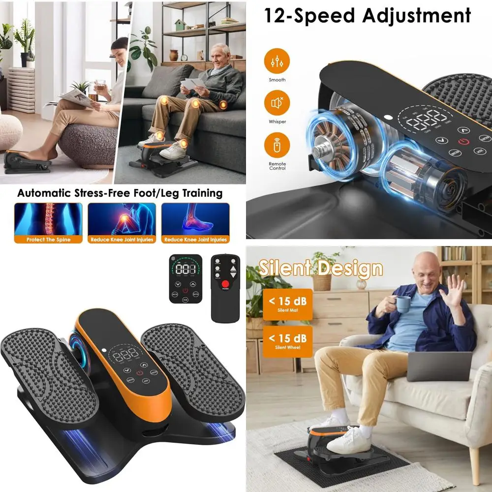 

Seated 12-Speed Elliptical Pedal Exerciser for Quiet, Portable Home Office Fitness