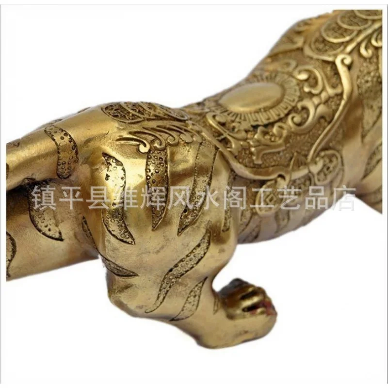 ornament, copper , powerful zodiac , brass tiger climbing a mountain, shop decoration, housewarming craft