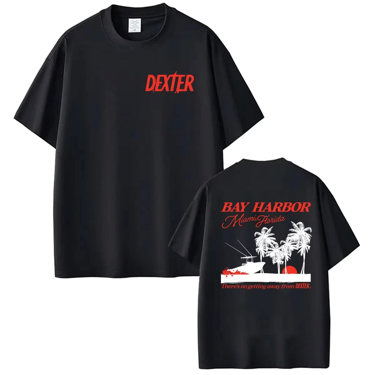 2026 Tv Series Dexter Morgan Bay Harbor Print T Shirts Men's Women Summer pure Cotton T-shirt Y2k Harajuku Clothing T-shirt
