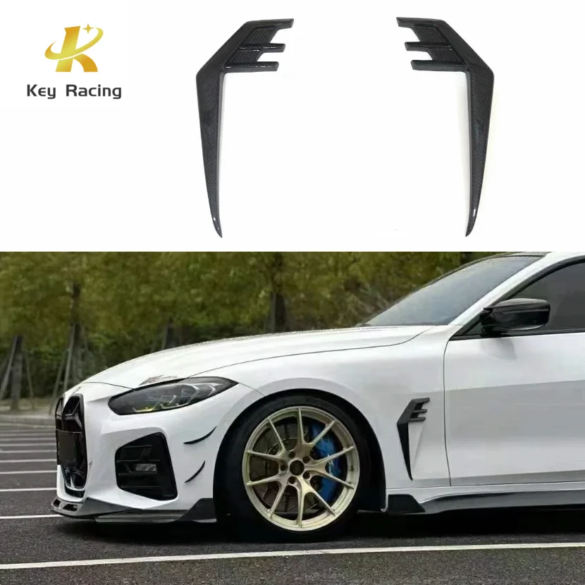 

G22 G23 Front Fender Side Air Vents Cover Carbon Fiber Fender Vents Trim For BMW 4 Series G22 G23 Accessoires Extérieur Auto