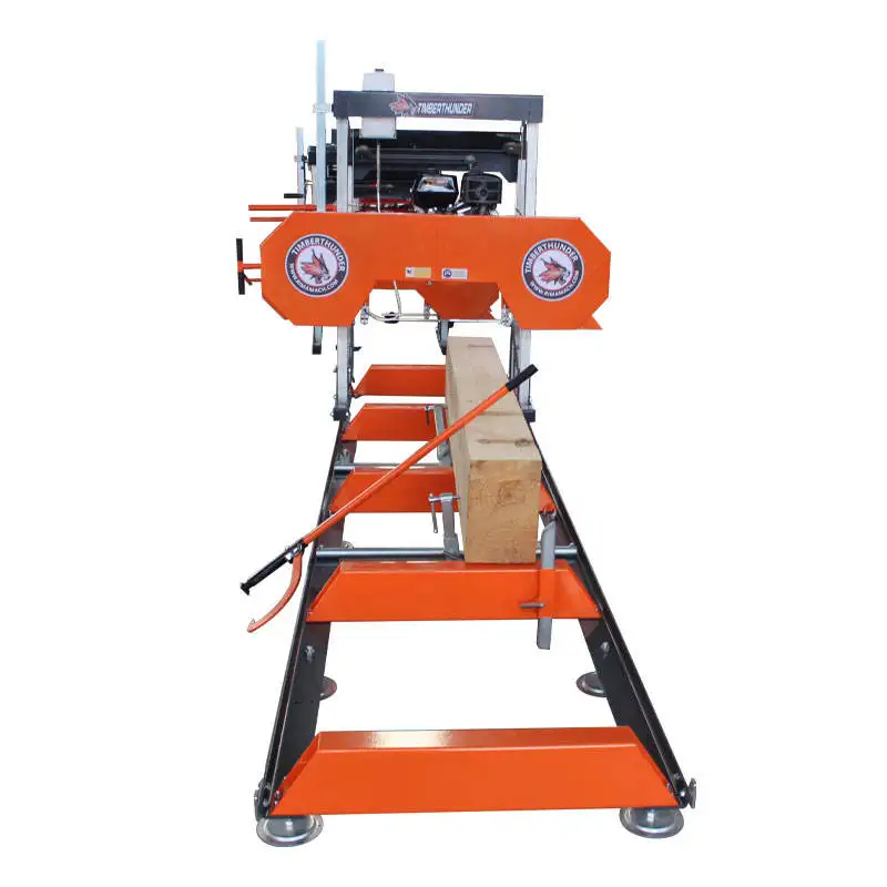 Powered 15HP 79cm/31inch Diameter Easy to Operate Portable Horizontal Band Sawmill Big Tree Cutting Machine