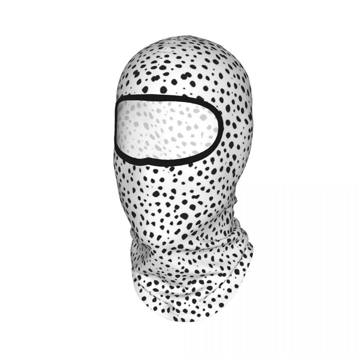 Dalmatian Spots - Black And White Polka Dots Breathable Thin Balaclava Full Face Mask Sun Protection Neck Gaiter For Cycling