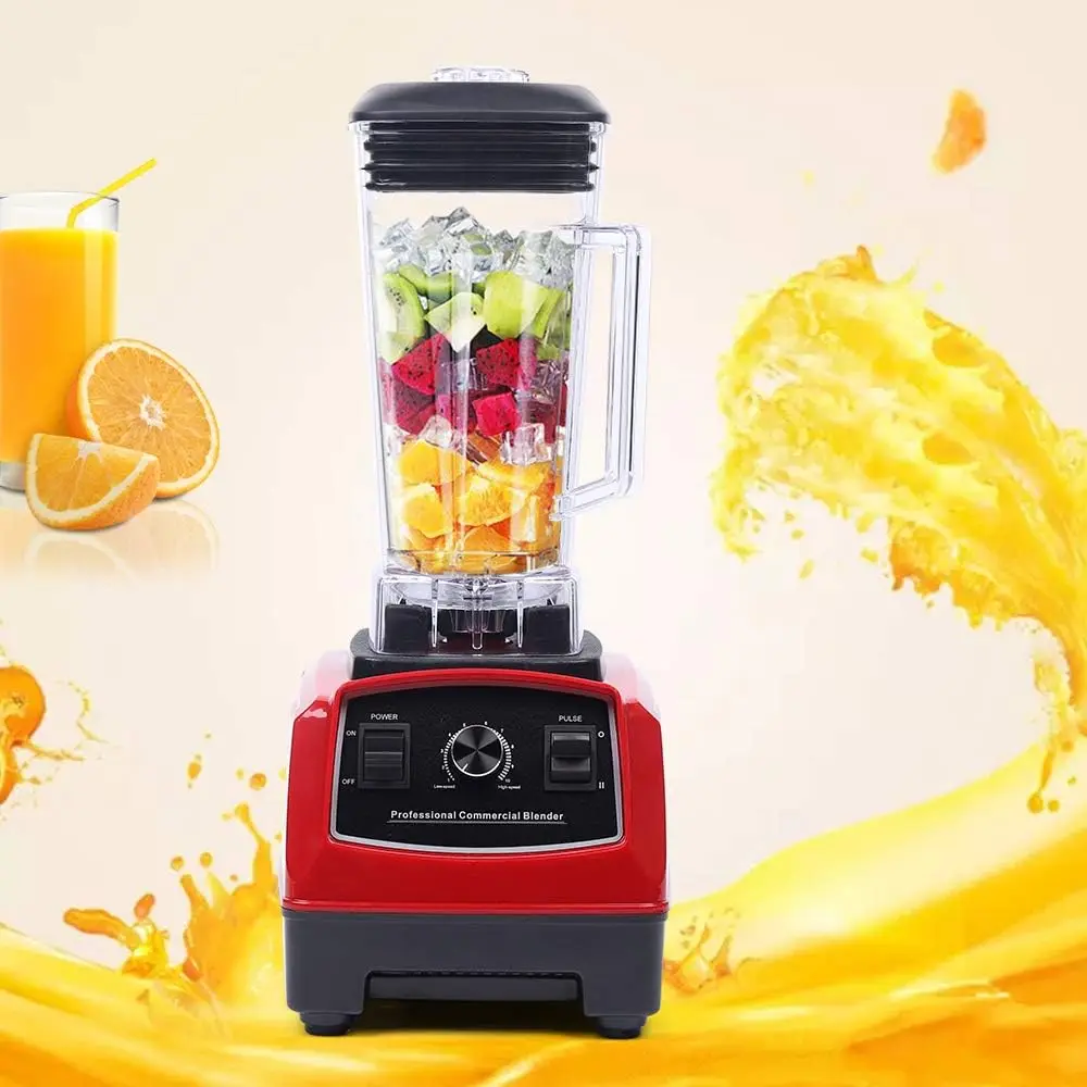 

1500W Commercial Blender, 2L Low Noise Smoothie Blender Mixer Juicer Power Food Processor AC 110V, 60HZ, Double Automatic Protec