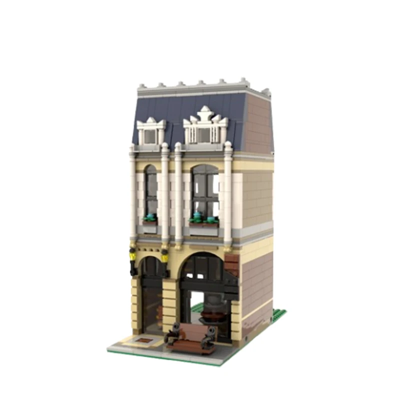 Spot MOC-71570 Small Particle Building Street View Chocolate Shop Educational Puzzle Gift Toy Model Ornament