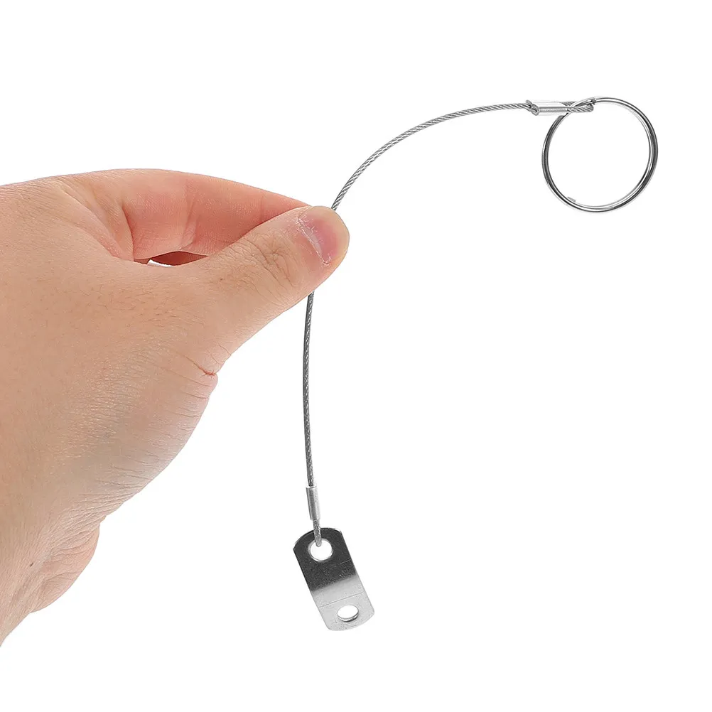

2Pcs Stainless Steel Marine Tongue Stop Pin Quick Release Boat Safety Pin with Lanyard for Bimini Hinge Boat