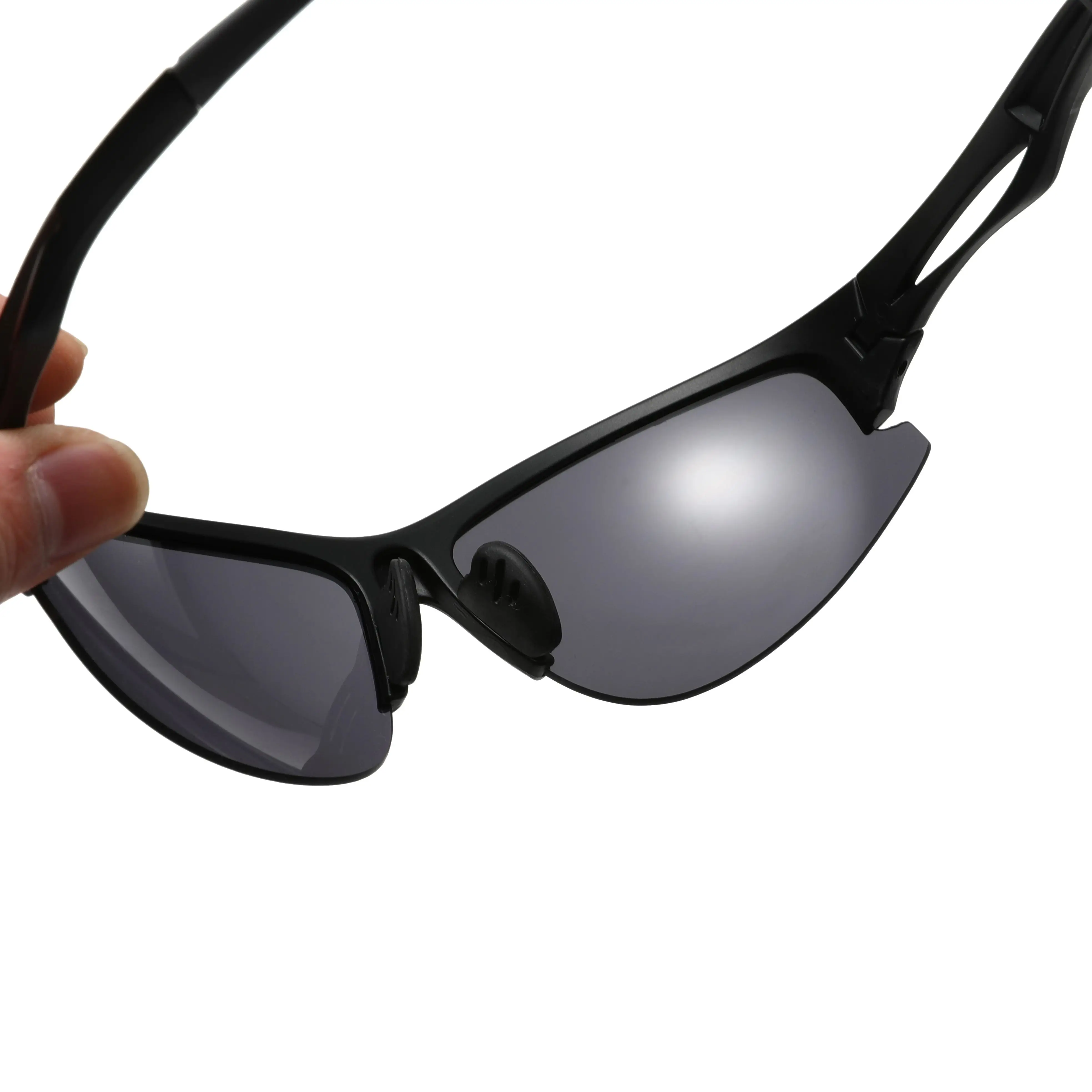 Professional Semi-Rimless Sports Sunglasses for Men Women, UV Protection Sun Glasses Ideal for Cycling, Running, Fishing & Drivi