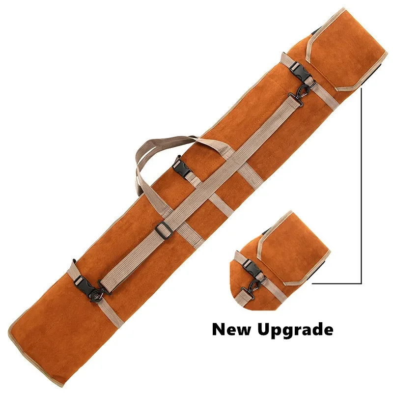 

120/130/150cm Waterproof Canvas Fishing Bag - Roll Portable Shoulder Bag for Fishing Rod Umbrella Tackle Gear Storage