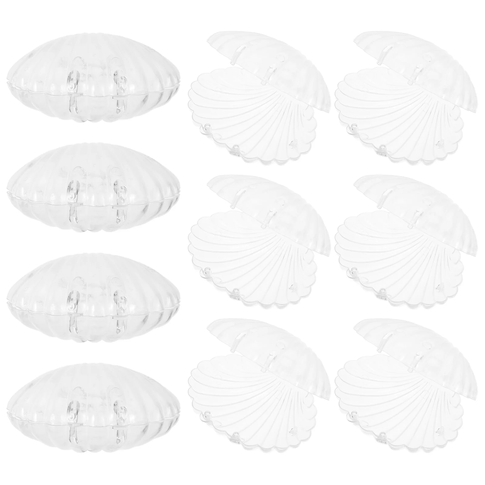 

10 Pcs Pink Small Seashell Jewelry Box Candy Containers Storage Organizer Gifts Packaging Boxes Party Favor Containers