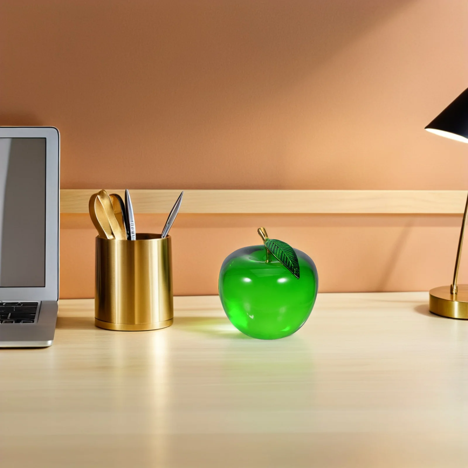 

Crystal Fruit Ornament Realistic Small Decorative Desktop Paperweight Art Glass Sculpture for Home