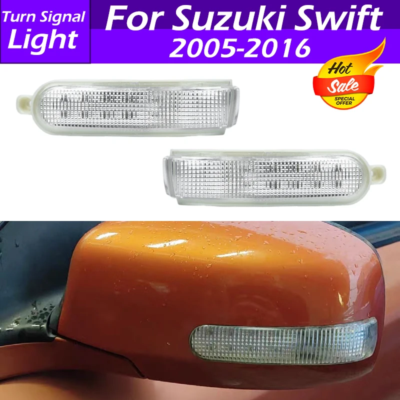

For Suzuki Swift 2005 2006-2016 LED Car Front Side Rearview Mirror Turn Signal Light Side Rear View Mirror Light Repeater Lamp