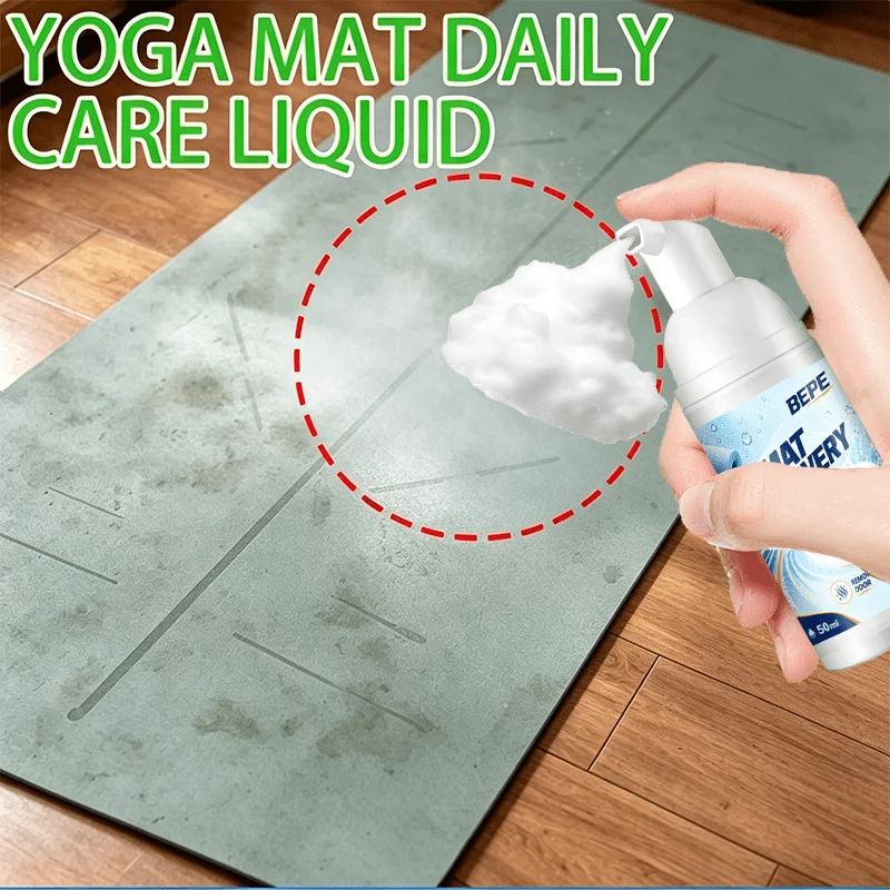 50ML Yoga Mat Foam Dry Cleaner, Multi-Function, High Penetration, Restores Whiteness, No Water, Clothing, Sofa, Carpet, Curtains