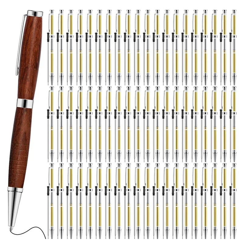 

Woodturning Pack: 60Pcs Twist-Out 7Mm Slim Pen Kits Featuring Comprehensive Refill Pack For DIY Crafters-AT35