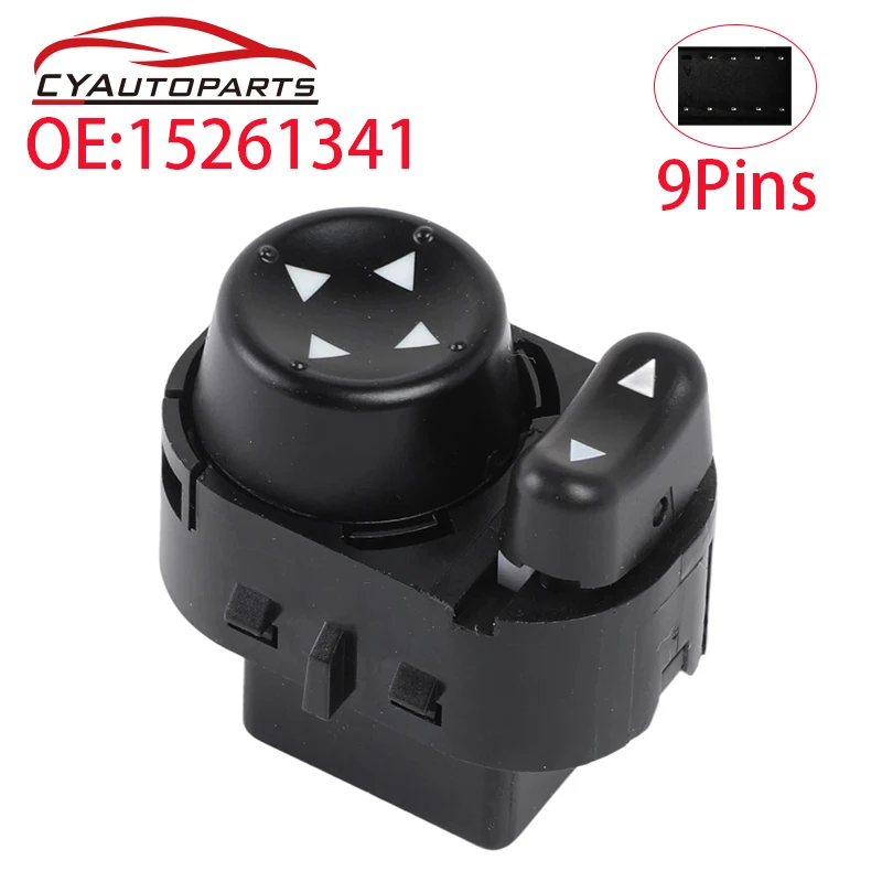 Nuevo botón de interruptor de espejo trasero para Pontiac G6 2005-2010 para Pontiac Solstice 2006-2009 15261341 MRS81