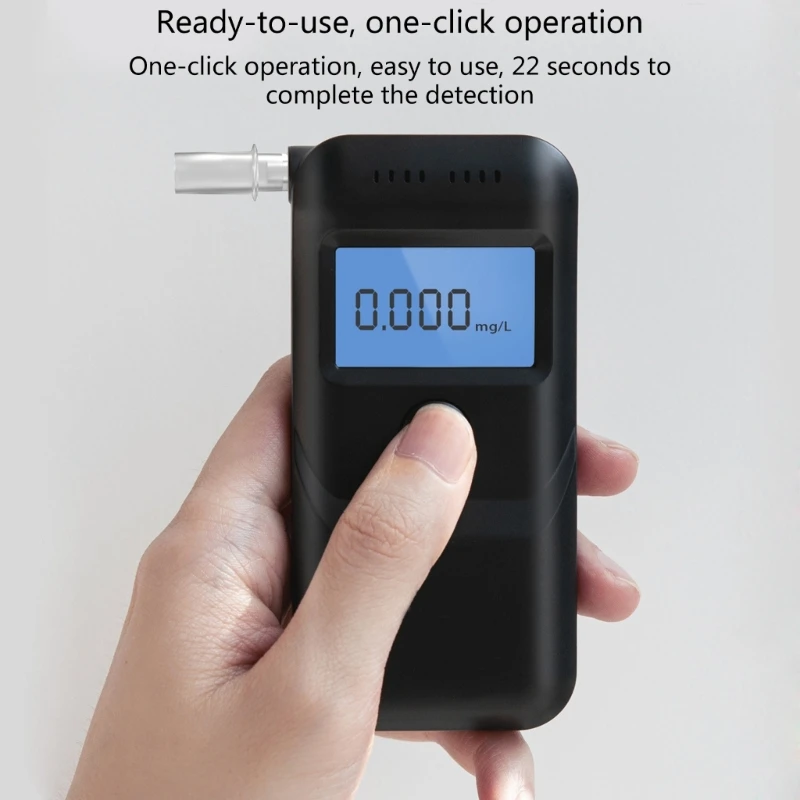 Professional Alcohol Tester with Digital Blue LCDDisplay High Precisions Alcohol Meter Accurate Promille Meter for Home