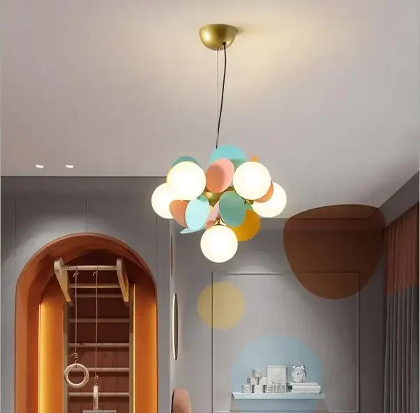 Nordic creative bedroom lamp modern simple ins macaron boys and girls room lighting