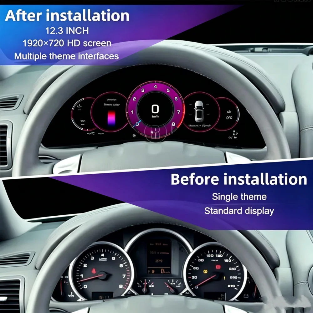 Digital Dashboard For Porsche Cayenne 2005 2006 2007 2008 2009 Carplay Car Cluster LCD Meter Virtual Cockpit Digital Instrument