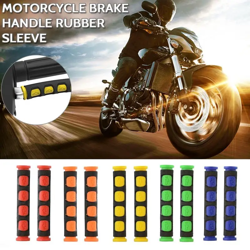 2pcs Motorcycle Rubber Soft Handle Anti-Slip Brake Lever Grips Protector Motorcycle Bike Handlebar Cover Motorcycle Accessories