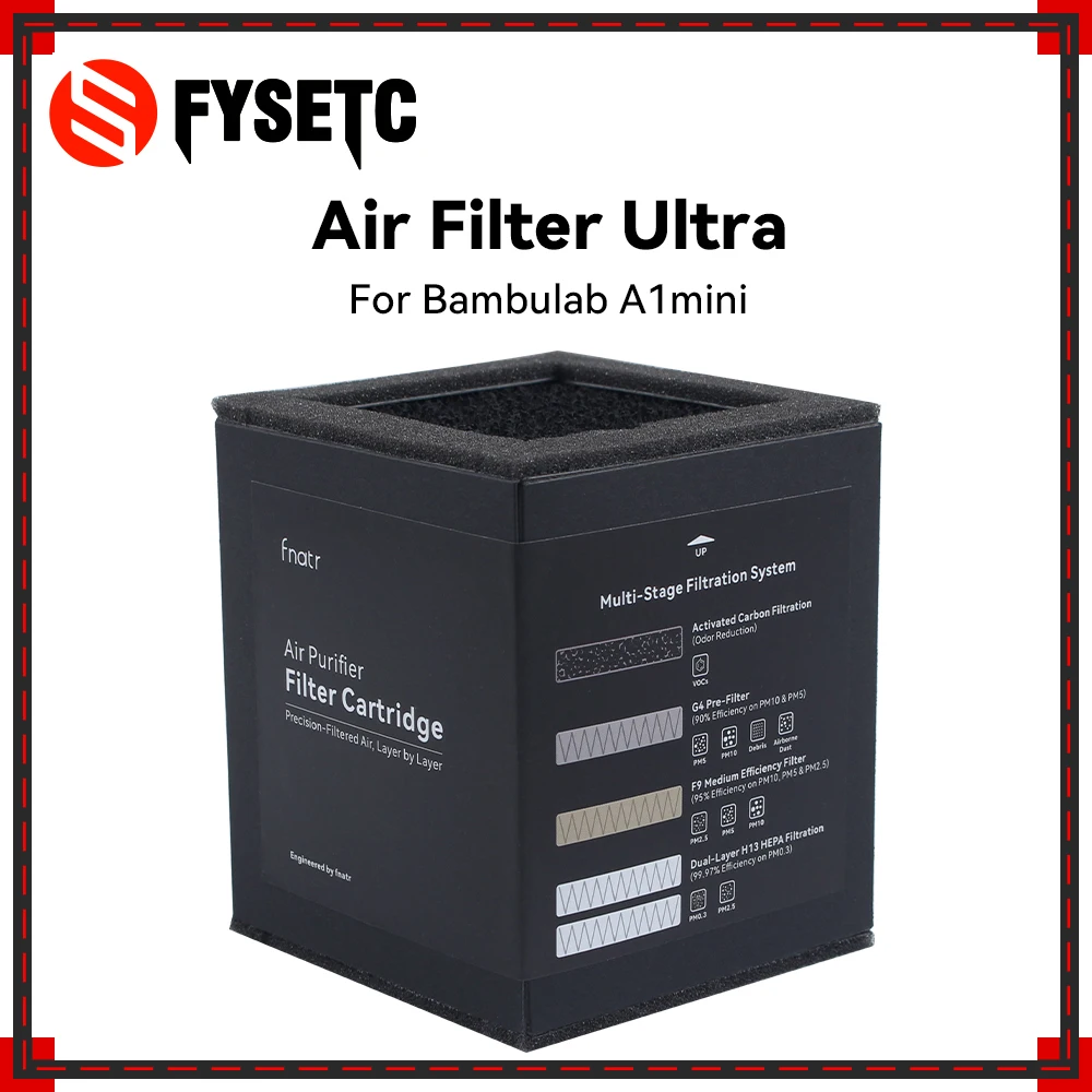 

Ультра-фильтр для воздуха с активированным углем для 3D-принтера Bambulab A1 mini, запчасти для 3D-принтера Bambulab A1 mini