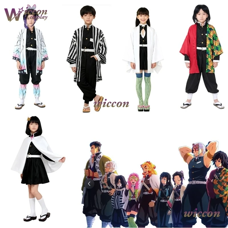 

Moe Anime Demon Slayer Cos Kamado Tanjirou Tsuyuri Kanawo Agatsuma Zenitsu Tomioka Giyuu Kochou Shinobu Kids Adult Halloween Cos