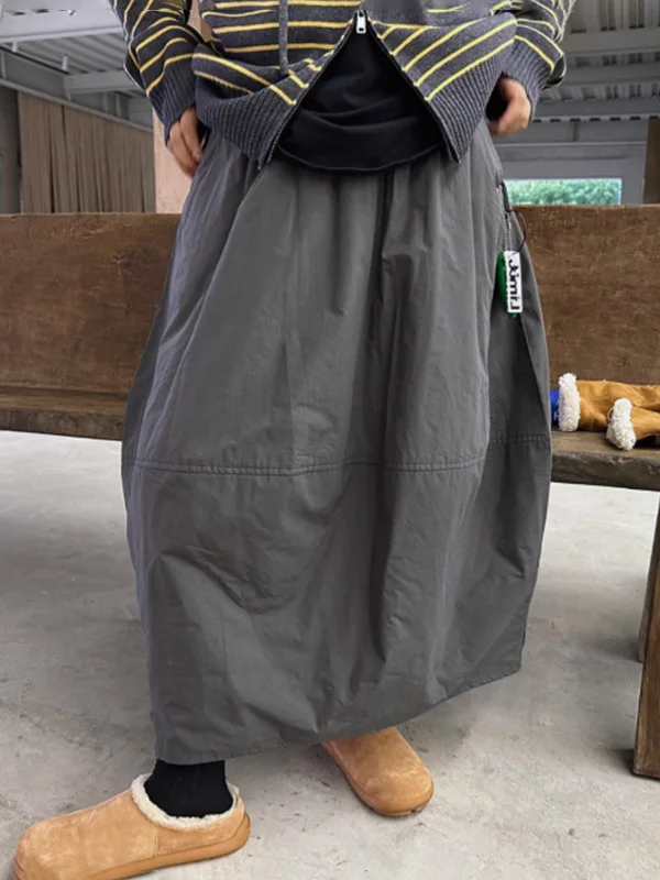 Calda gonna da donna versatile casual a vita alta a trapezio imbottita in cotone Faionable Retro Sle per l'autunno inverno