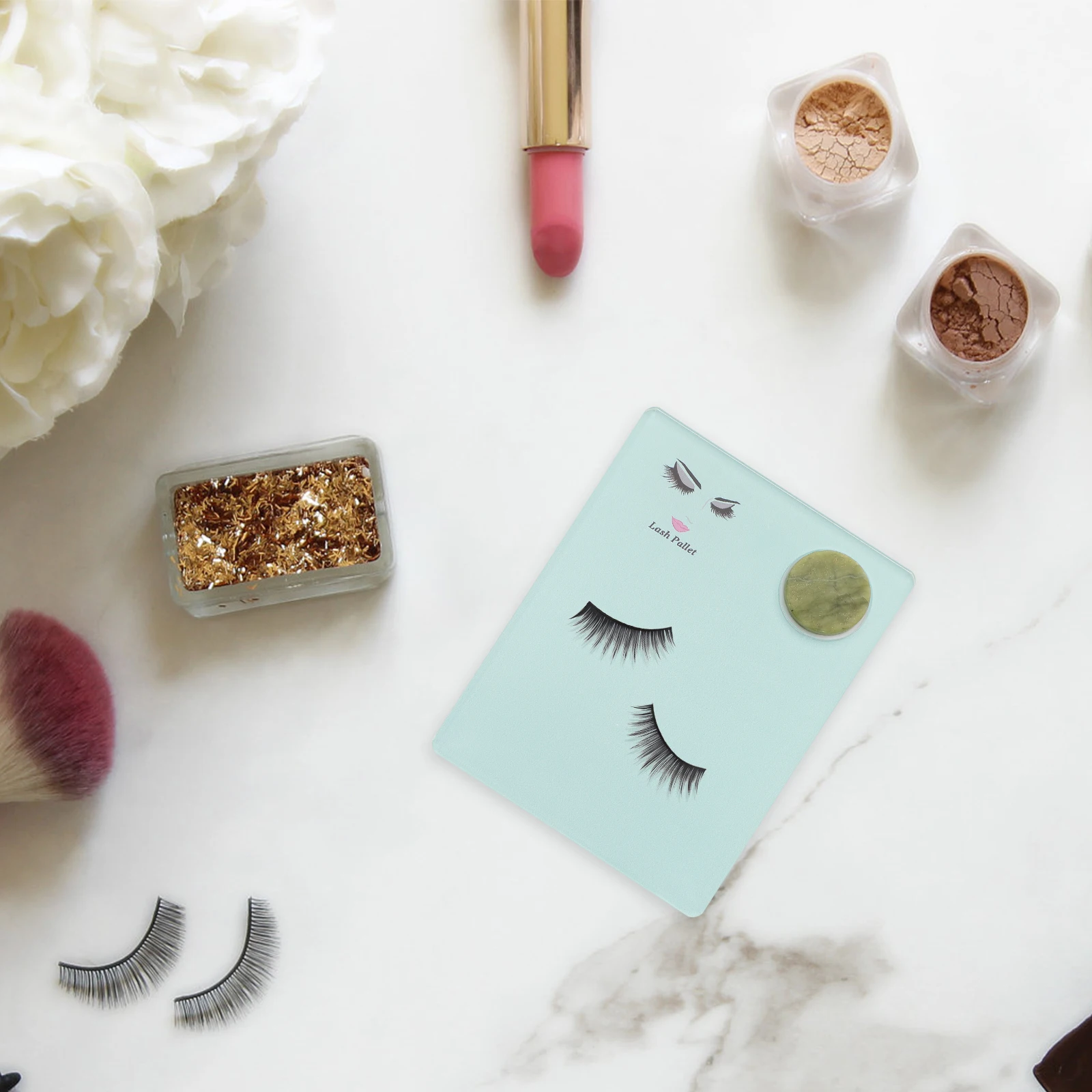 

Quality Eyelash Extension Glue Pallet With Stone For Efficient Lash Organization And Identification