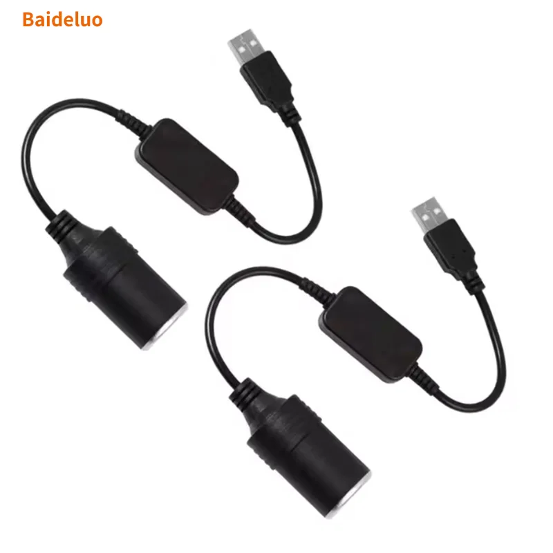 Auto Interior Accessories Plug Connector Adapter USB 5V To 12V Converter Adapter Wired Controller Charger Cable Socket