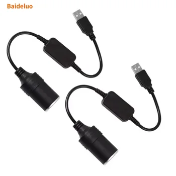 1pc 5V 2A USB à 12V prise allume-cigare USB mâle à femelle a...