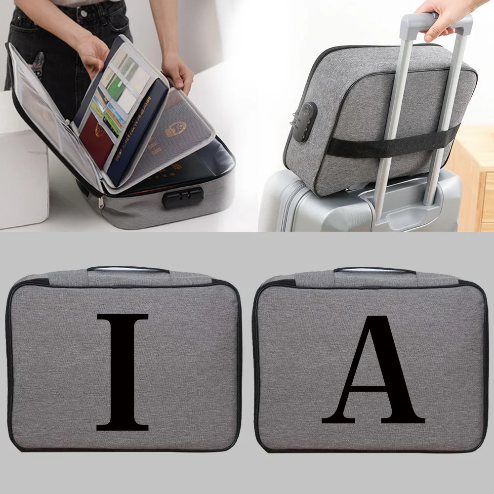 Document Storage Bag Organizer Boxes Baskets Drawer Container Home Storage Black Letter Print Organization Accessories Supplies