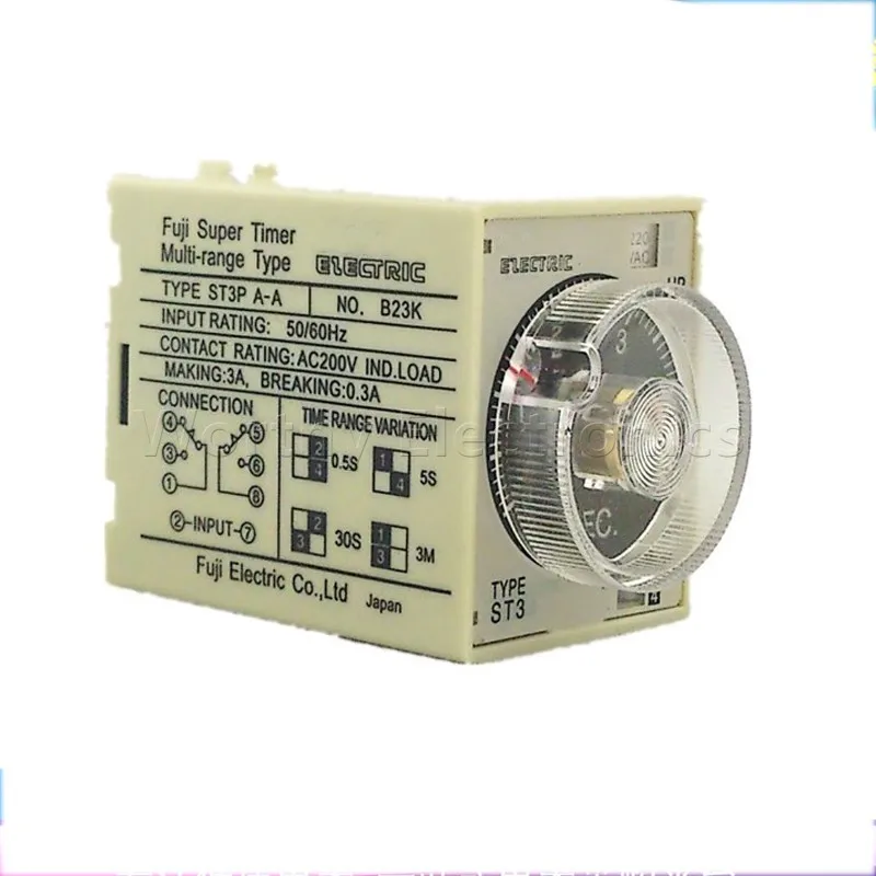 Free Shipping   10pcs/lot  relay   Super Time Relay ST3PA-A ST3PA-B ST3PA-C ST3PA-D with Base DC4V