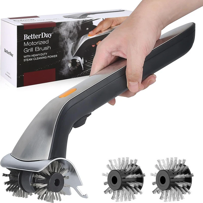 Electric Sprayable Steam Barbecue Brush Stainless Steel Wire Barbecue Brush BBQ Grill Cleaning Tool Portable Cleaning Hand Tools