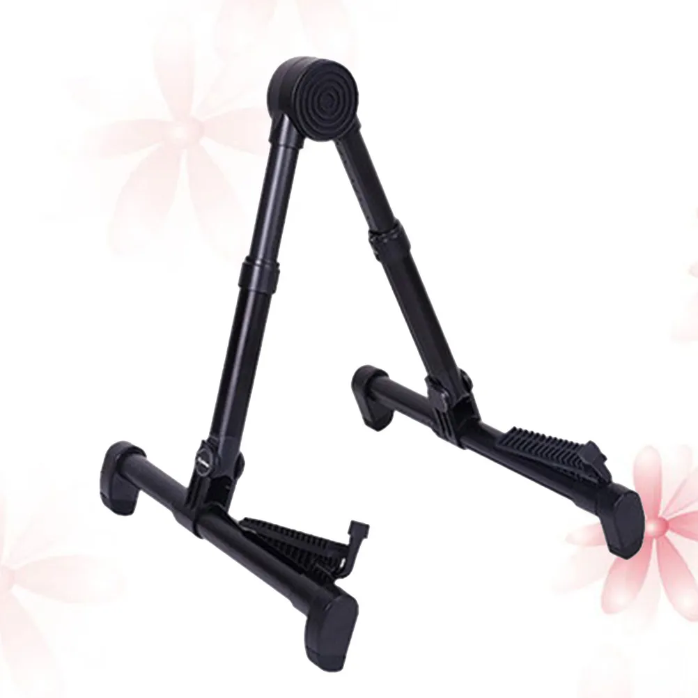 Foldable Black Guitar Stand Rack Vertical Display Holder Acoustic Electric Bass Guitar Holder Bracket Convenient Portable
