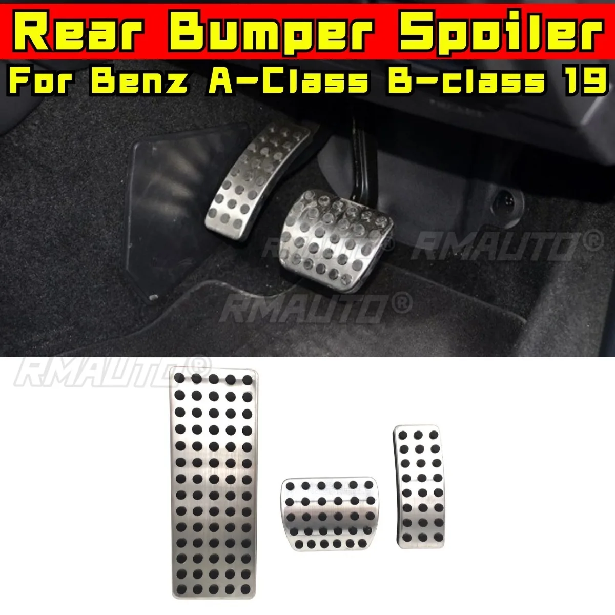 Car Pedal Pad Cover For Mercedes Benz A-Class B-class CLA GLA GLB 2019 Non-slip Stainless Steel Accelerator Brake Foot Pedals
