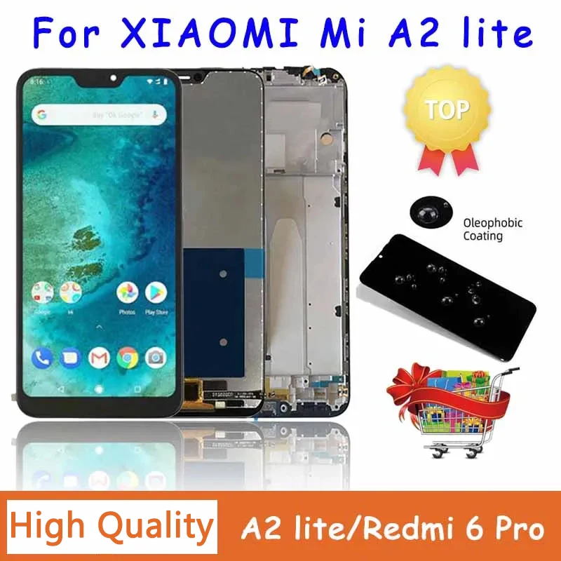 5.84''inch For Redmi 6 Pro M1805D1SG LCD Display Touch Screen Digitizer Assembly Replacement For Xiaomi Mi A2 Lite LCD