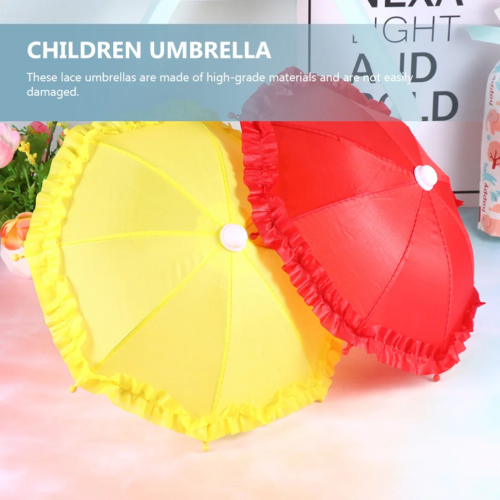 4 Pcs Mini Umbrella Photography Prop Children Decorative Tiny Umbrellas Plastic Kids