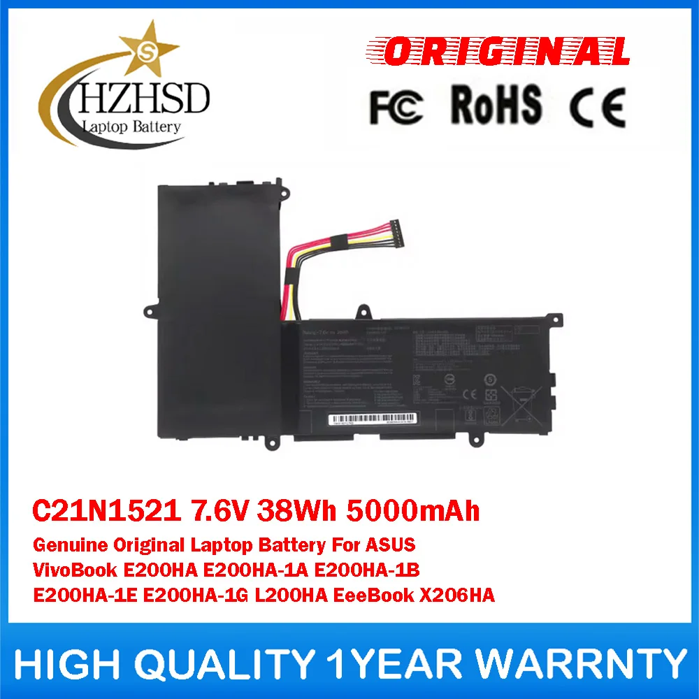 C21N1521 7.6V 38Wh 5000mAh Genuine Original Laptop Battery For ASUS VivoBook X206HA L200HA E200HA E200HA-1A E200HA-1B E200HA-1E