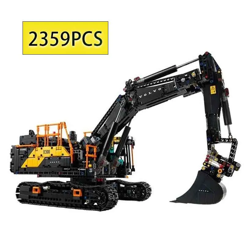 2359PCS MOC Compatibility Technology Machinery Series Volvo Hybrid Excavator Assembling Building Block Children's Toy Gifts