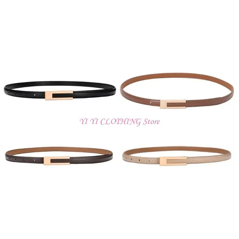 

N5KF Harajuku Hot Girls Women Thin Waist Belt with Adjustable Buckle Dress Waistband