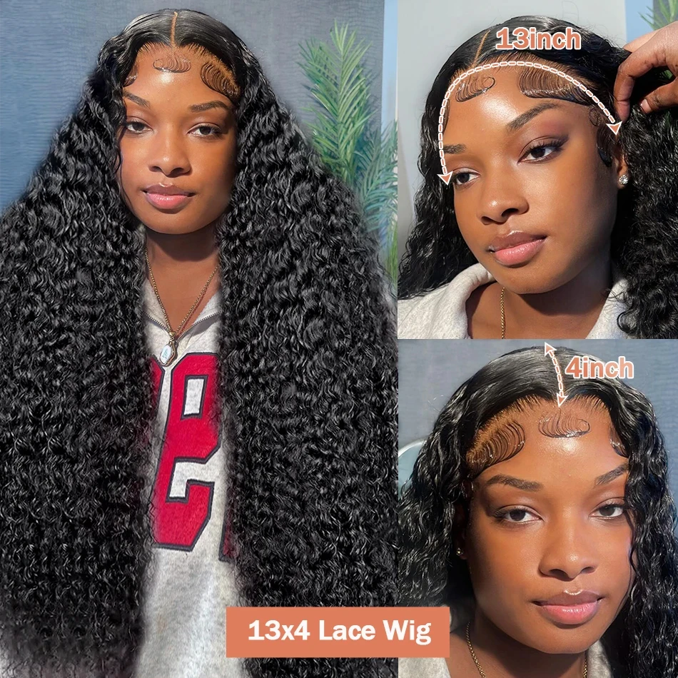 Gesstons Curly Lace Front Human Hair Wig Deep Wave Frontal Wig 13x6 Hd Lace Preplucked Glueless 13x4 Lace Front Wigs For Women