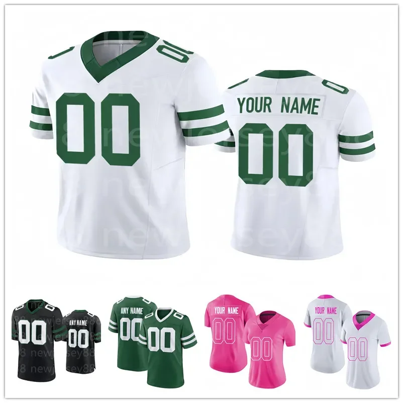 Custom New York Men Women Youth Football Jersey #8 Aaron Rodgers #5 Garrett Wilson #1 Sauce Gardner #20 Breece Hall