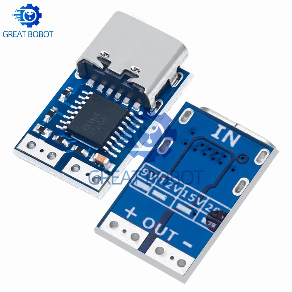 DC004-PD USB-C Trigger Module (PD3.0/PPS/QC4+) - 3-21V 5A Programmable Decoy with 100W E-Marker Cable for Laptop Power Banks