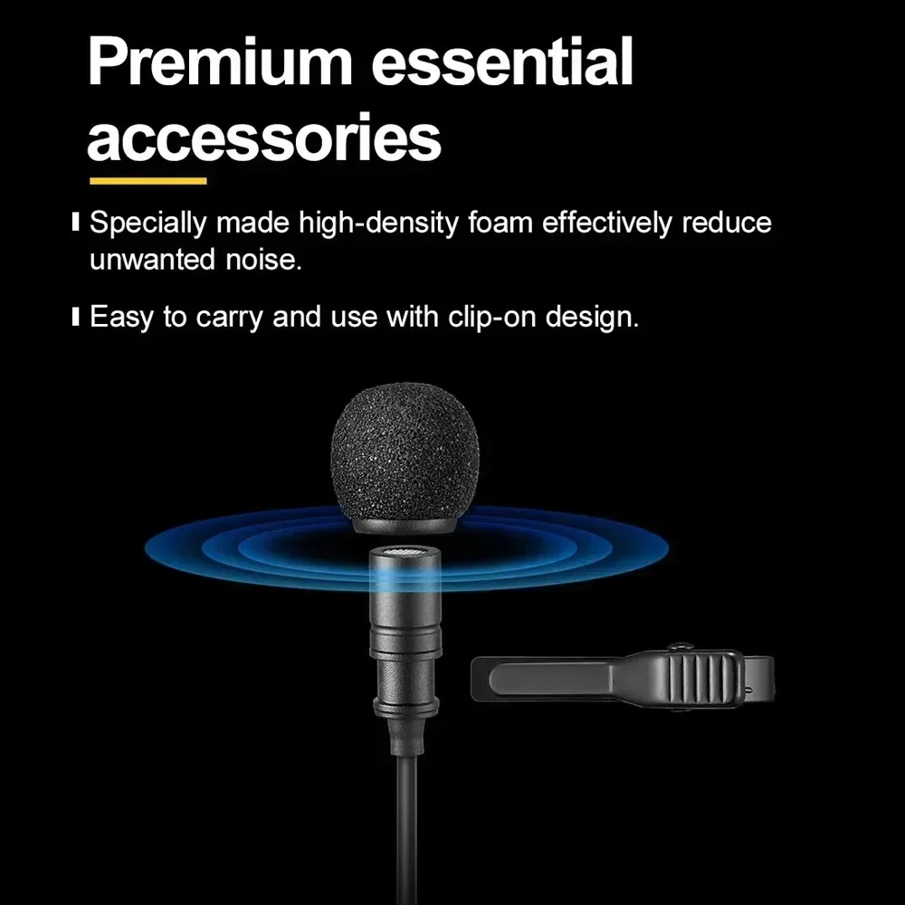 ميكروفون Gx LMS-12A AX AXL متعدد الاتجاهات متوافق مع أنظمة وأجهزة الميكروفون اللاسلكي مع TRS مقاس 3.5 مم
