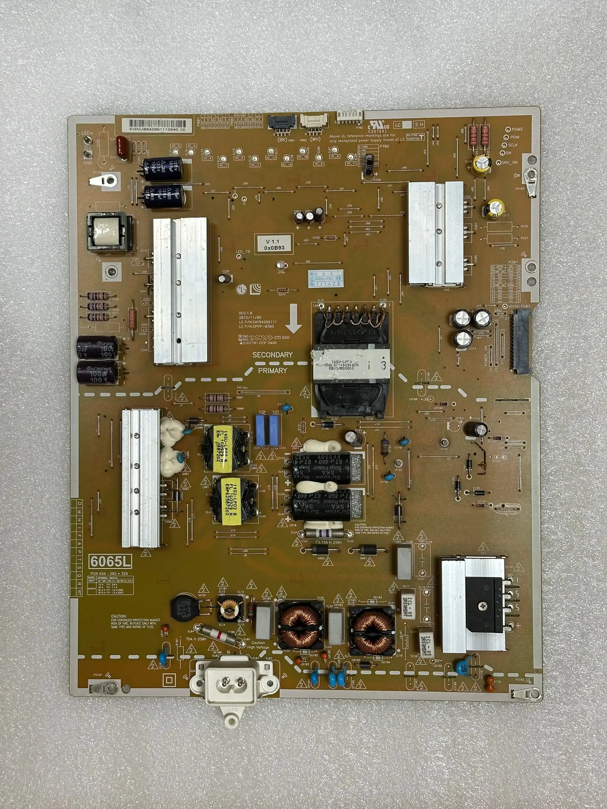 

Оригинальный 65UH8500-CA EAY64269111 OPVP-0305 LGP6065L-16UH12