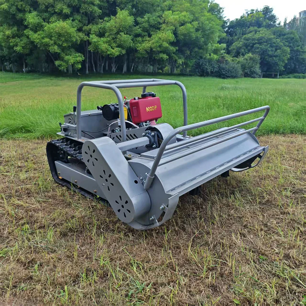 CE EPA Approved All Terrain Robot Lawn Mower Industrial Agriculture Rubber Tracks Remote Control DIY for Grass Cutting